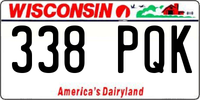 WI license plate 338PQK