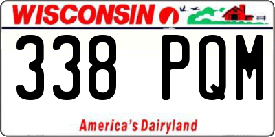 WI license plate 338PQM
