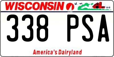 WI license plate 338PSA