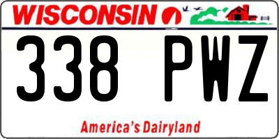WI license plate 338PWZ