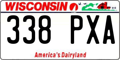 WI license plate 338PXA