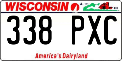 WI license plate 338PXC