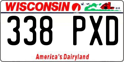 WI license plate 338PXD