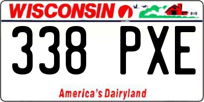 WI license plate 338PXE