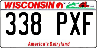 WI license plate 338PXF