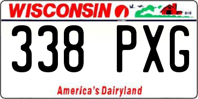 WI license plate 338PXG