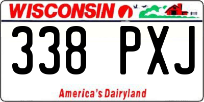 WI license plate 338PXJ