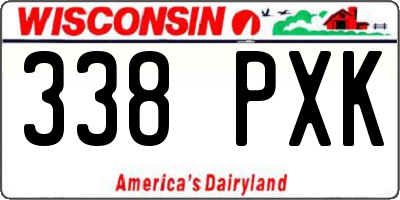 WI license plate 338PXK