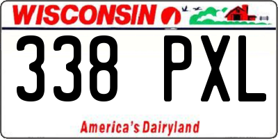 WI license plate 338PXL