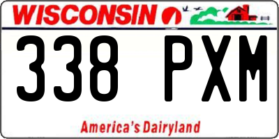 WI license plate 338PXM