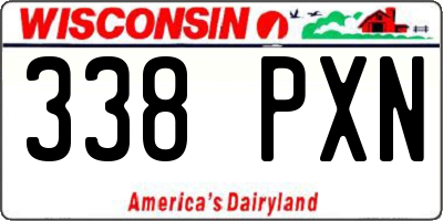 WI license plate 338PXN