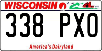 WI license plate 338PXO