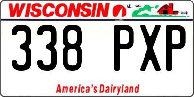 WI license plate 338PXP