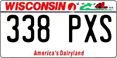 WI license plate 338PXS