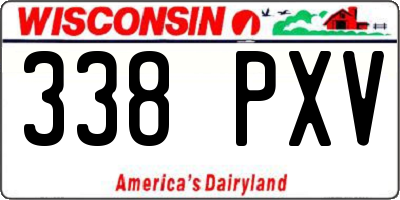 WI license plate 338PXV
