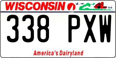 WI license plate 338PXW