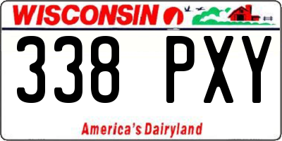 WI license plate 338PXY