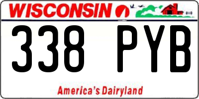 WI license plate 338PYB
