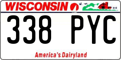 WI license plate 338PYC
