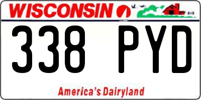 WI license plate 338PYD