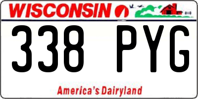 WI license plate 338PYG