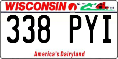 WI license plate 338PYI