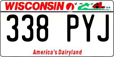 WI license plate 338PYJ