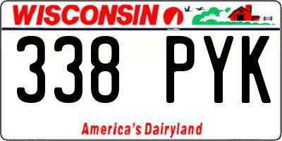 WI license plate 338PYK