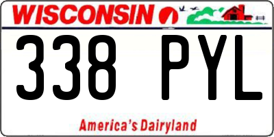 WI license plate 338PYL