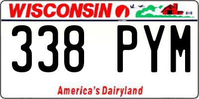 WI license plate 338PYM