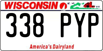 WI license plate 338PYP