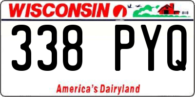 WI license plate 338PYQ