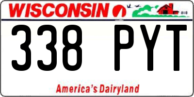 WI license plate 338PYT