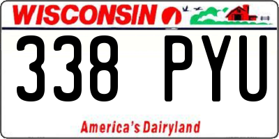 WI license plate 338PYU