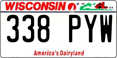 WI license plate 338PYW