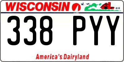 WI license plate 338PYY