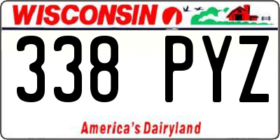 WI license plate 338PYZ