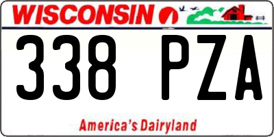 WI license plate 338PZA
