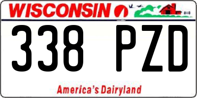 WI license plate 338PZD