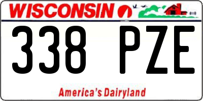 WI license plate 338PZE