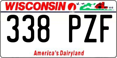 WI license plate 338PZF
