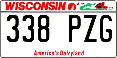 WI license plate 338PZG