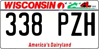 WI license plate 338PZH