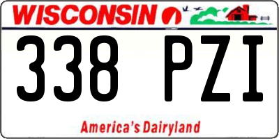 WI license plate 338PZI