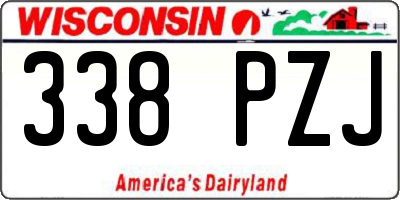 WI license plate 338PZJ