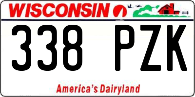 WI license plate 338PZK