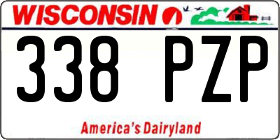 WI license plate 338PZP