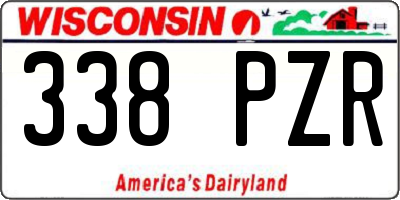 WI license plate 338PZR