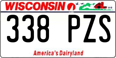 WI license plate 338PZS
