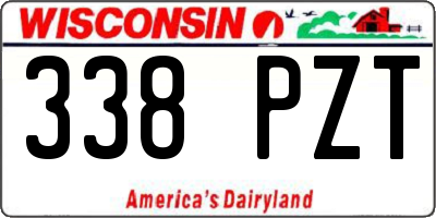 WI license plate 338PZT